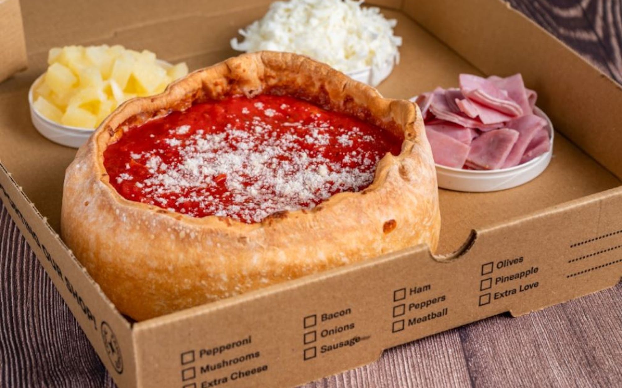 Hawaiian Deep Dish Pizza